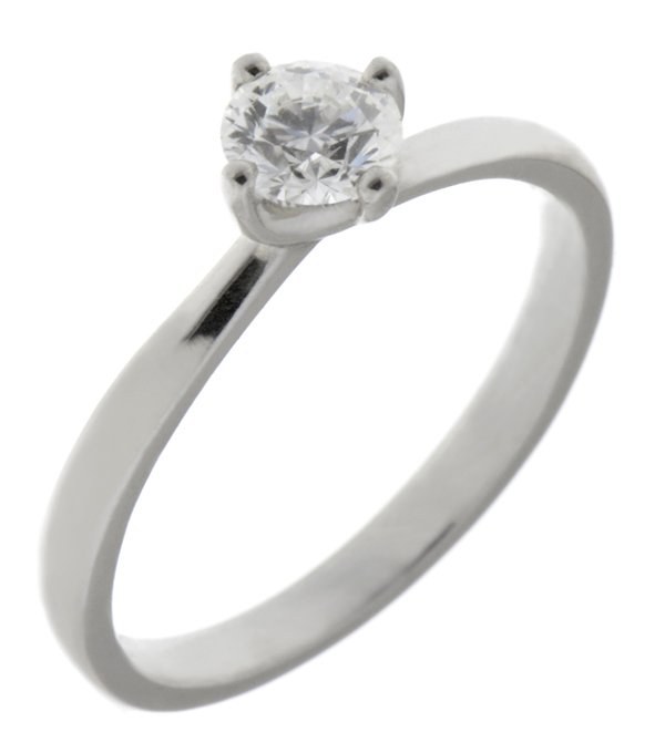 Classic twist | Round brilliant diamond | Solitaire engagement ring
